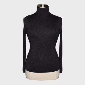Chicos Charcoal Turtleneck Top